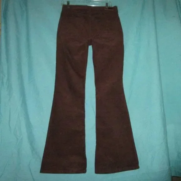 WRANGLER 16 33 X34 NWT Brown Corduroy High Rise Flare Bell Bottom Jeans Western - Picture 4 of 6